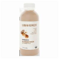 16 oz.  Almond Maca Nut Milk · A heavenly, creamy almond milk packed with healthy fats and protein. Dates are mixed into th...