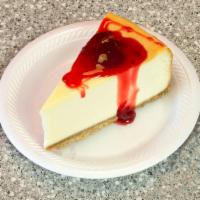 Strawberry Cheesecake · A cheese cake with strawberry in it!