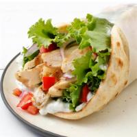 Chicken Gyro · Served with french fries, lettuce, tomato and tzatziki sauce. 