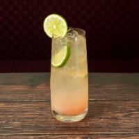 Paloma · Soda water and lime juice topped with grapefruit soda, lavender and orange.