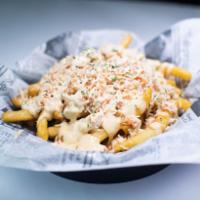Crabmeat Fries · Deep fried crab meat.