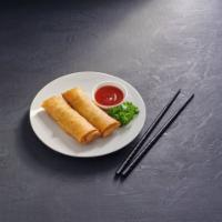 2 Piece Spring Rolls · Chinese egg rolls with vegetable fillings. No meat but may contain meat broth.