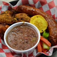 St Landry Special · 5 Pc Jumbo Wings
Red Beans & Rice
Smoked Sausage Link
Celery Sticks & Dressing (2)