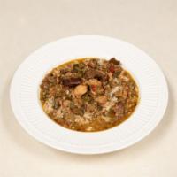 Gumbo Chicken and Sausage SM · New Orleans style chicken and sausage gumbo