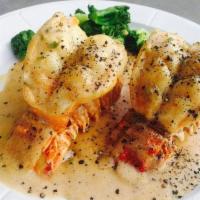 Code di Aragosta Dinner · Lobster tails, broiled or in brandy sauce, marinara or fra diavolo.