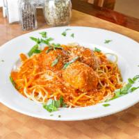 Meatballs and Tomato Sauce Pasta · 