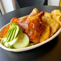Mata Hambre (Best in Town) · Quarter chicken accompanied by two small sides of your preference.