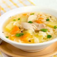 Chicken Diet Soup · Homemade Peruvian style chicken noodle soup with a kick.