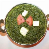 Saag Paneer · Spinach and homemade cottage cheese.