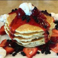 B35. Butter Milk Pancake  · 3 pieces with choice of blueberry, strawberry, or banana.