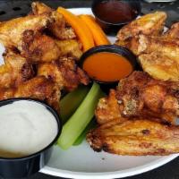 20 Piece Signature Wings · Comes with celery, carrots choice of wing sauce and choice of blue cheese and/or garlic ranc...