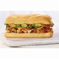 Chipotle Chicken Avocado Sandwich · Grilled chicken, bacon, cheddar, avocado, lettuce and chipotle sauce.