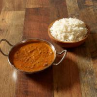 110. Dal Makhani · Black lentils, split lentils and kidney beans seasoned with ginger, garlic and spices. 