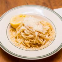 Spaghetti al Limone Dinner · Fresh lemon and Parmigiano Reggiano.