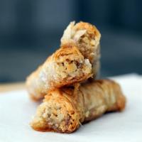 Wrapway's Baklava · 3 pieces. A sweet dessert pastry made of layers of filo filled with chopped walnuts sweetene...