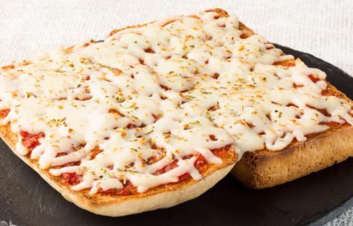 Cheese Pizza Bread · Tangy pizza sauce, Italian seasoning, and mozzarella.