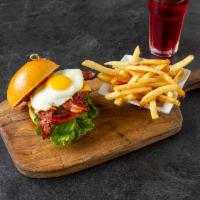 Eggspectation Burger · This eggspectation favorite, a certified angus beef burger, is grilled to perfection and dre...