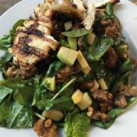 Grilled Chicken Over Mesclun Greens,  Apples, Candied Walnuts, Balsamic Vinaigrette · Grilled Chicken Over Mesclun Greens,  Apples, Candied Walnuts, Balsamic Vinaigrette