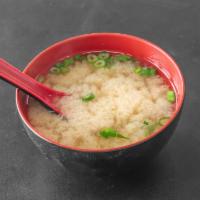 Miso Soup · Tofu, seaweed, and green onion.