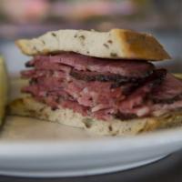 Pastrami Sandwich · 10 oz. beef pastrami served on your choice of marble rye or regular rye bread, with stone gr...