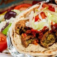 Falafel Gyro · Greek Fiesta version of the Eastern Med classic - delicious and refreshing!
Crispy chickpeas...