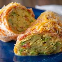 California Burrito · A flour tortilla folded and rolled filled with scrambled eggs, avocado, chopped tomato, ched...