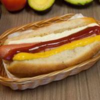 Plain Hot Dog · Sausage, mayonnaise, ketchup, and mustard.