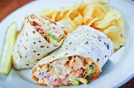 Buffalo Soldier Chicken Wrap · Tortilla filled with grilled chicken, lettuce, tomato, onion, Buffalo sauce and spicy ranch ...