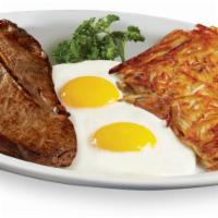 3/4 lb. T-Bone Steak & Eggs · A Norms signature item. Our signature steak is always cooked to a 