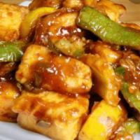 Tofu Chilli (Vegan) · Chilli Tofu is a delicious Chinese Vegan appetizer made with Indian style.
