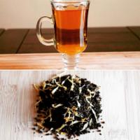 Masala Chai · Ingredients- organic black tea, safflowers and natural flavors.
