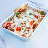 Sausage ＆ Peppers Dinner · Italian Sausage with Sauteed Peppers and Onions, Marinara Sauce, Mozzarella Cheese and Garli...
