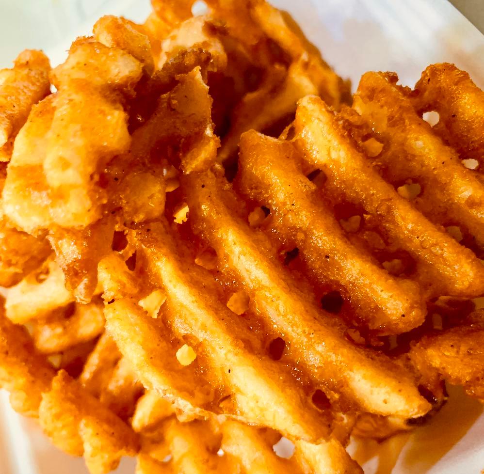 Seasoned Waffle Fries · 1/2 lb. portion of our Seasoned Waffle Fries served with one 2oz dipping sauce of your choice.