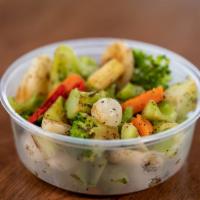 Stir-Fry Veggies · Broccoli, Sugar Snap Peas, Water Chestnut, Baby Corn, Carrot, Shiitake Mushrooms, Red Bell P...