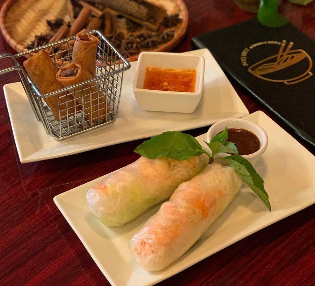 A25. Rolls Platters · 2 spring rolls and 3 egg rolls. Combine any kind of spring rolls and egg rolls.