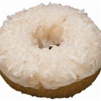 Vanilla Frosting Coconut Cake Donut · 