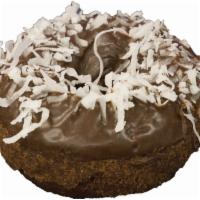 Chocolate Frosting Coconut Devil Food Cake Donut · 