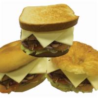 Roast Beef Sandwich · With a choice of swiss cheese. Sandwich with thinly sliced beef that has been cooked over a ...