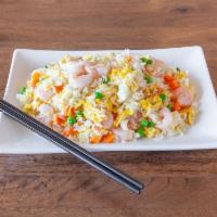 Shrimp Fried Rice  · Shrimps, peas & carrots, fried rice.