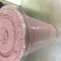 All the Berry's Smoothie · Banana, blueberry, strawberry and apple juice.