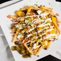 Super Fries · Fries served with your choice of nacho or shredded cheese, your choice of classic meat, bean...