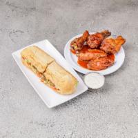 Philly and 5 Pieces Wings Combo · 