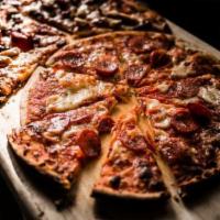 Pepperoni Pizza · Pepperoni, mozzarella and pizza sauce.