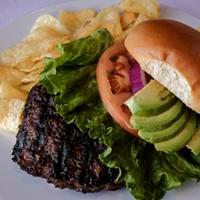 Californian Burger · This American favorite is topped with avocado, lettuce, tomato and red onion.