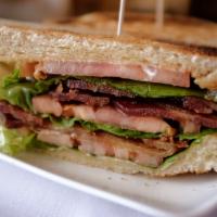 BLT · Applewood bacon, lettuce, tomato, mayo on sourdough