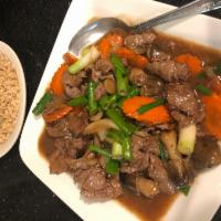 Mongolian Beef · With mushrooms, carrot and onion. Does not include rice.