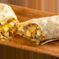 Arizona Burrito · Carne asada, pico de gallo, potatoes, and cheese.