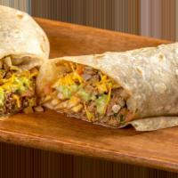 California Burrito · Carne asada, french fries, pico de gallo, guacamole, and cheese.
