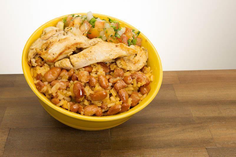 Chicken Bowl · Grilled chicken and pico de gallo.