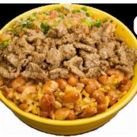 Carne Asada Bowl · Carne asada and pico de gallo.